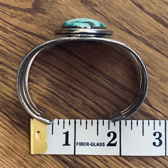 Vintage 78 gms Southwestern Turquoise Row Cuff Bracelet - Picture 12 of 14